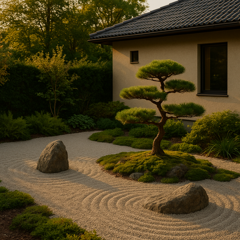 Japonská záhrada - minimalistické kompozície a voda